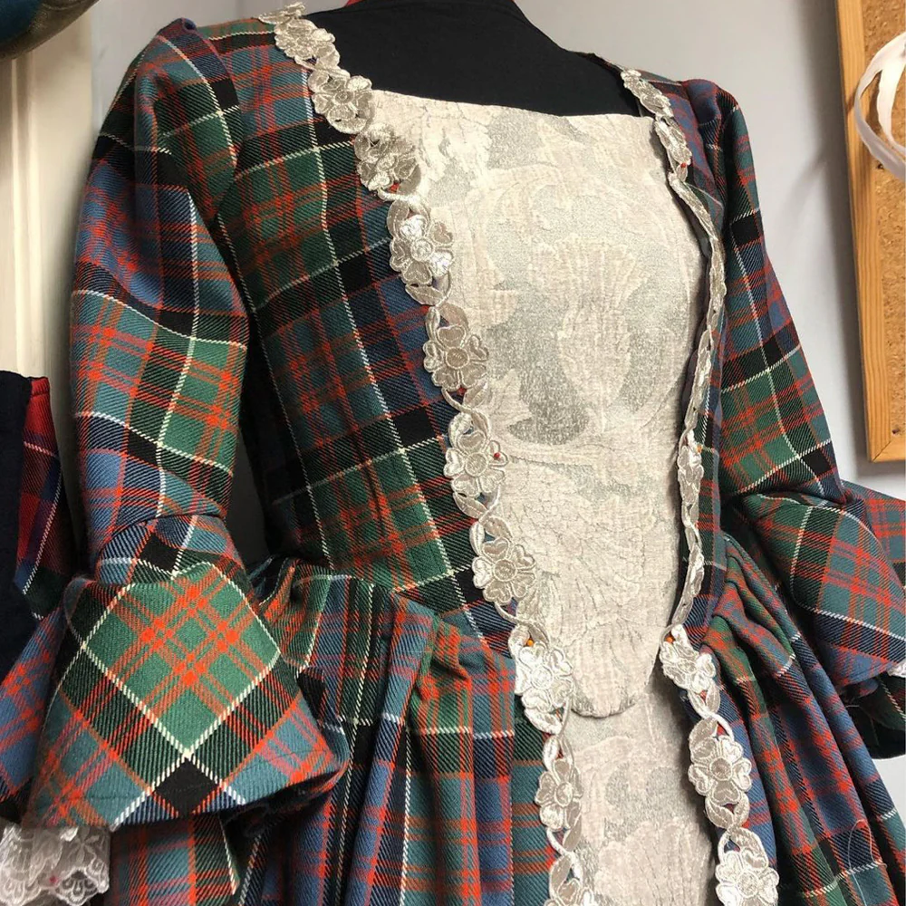 18th Century Tartan Gown - Custom Made in Your Tartan - Image 2