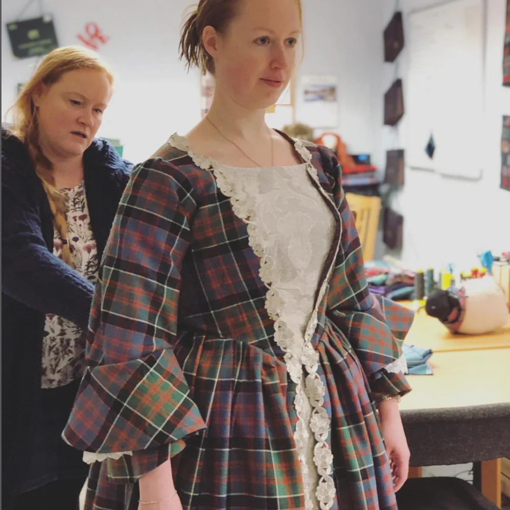 18th Century Tartan Gown - Custom Made in Your Tartan - Image 3