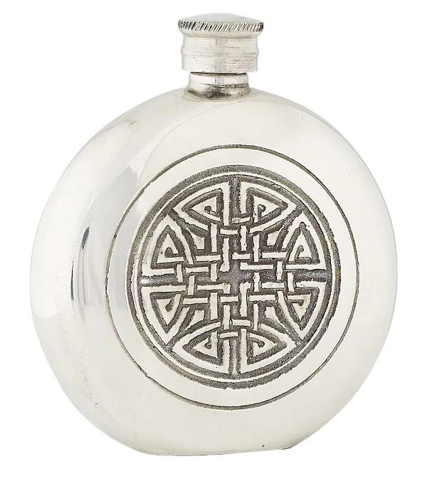 6oz Celtic Knot Pewter Flask - Image 2