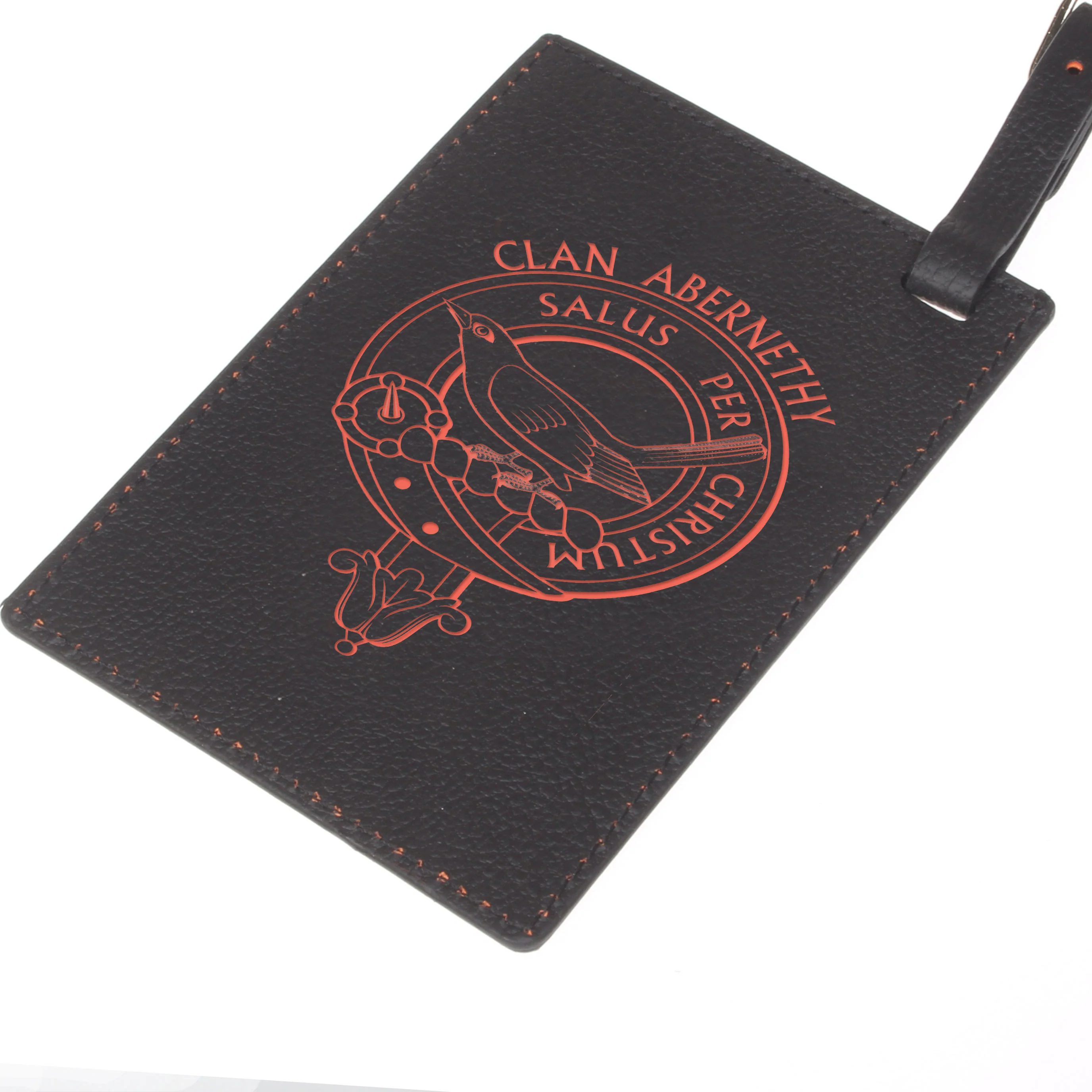 Abernethy Clan Crest Engraved PU Leather Luggage Tag