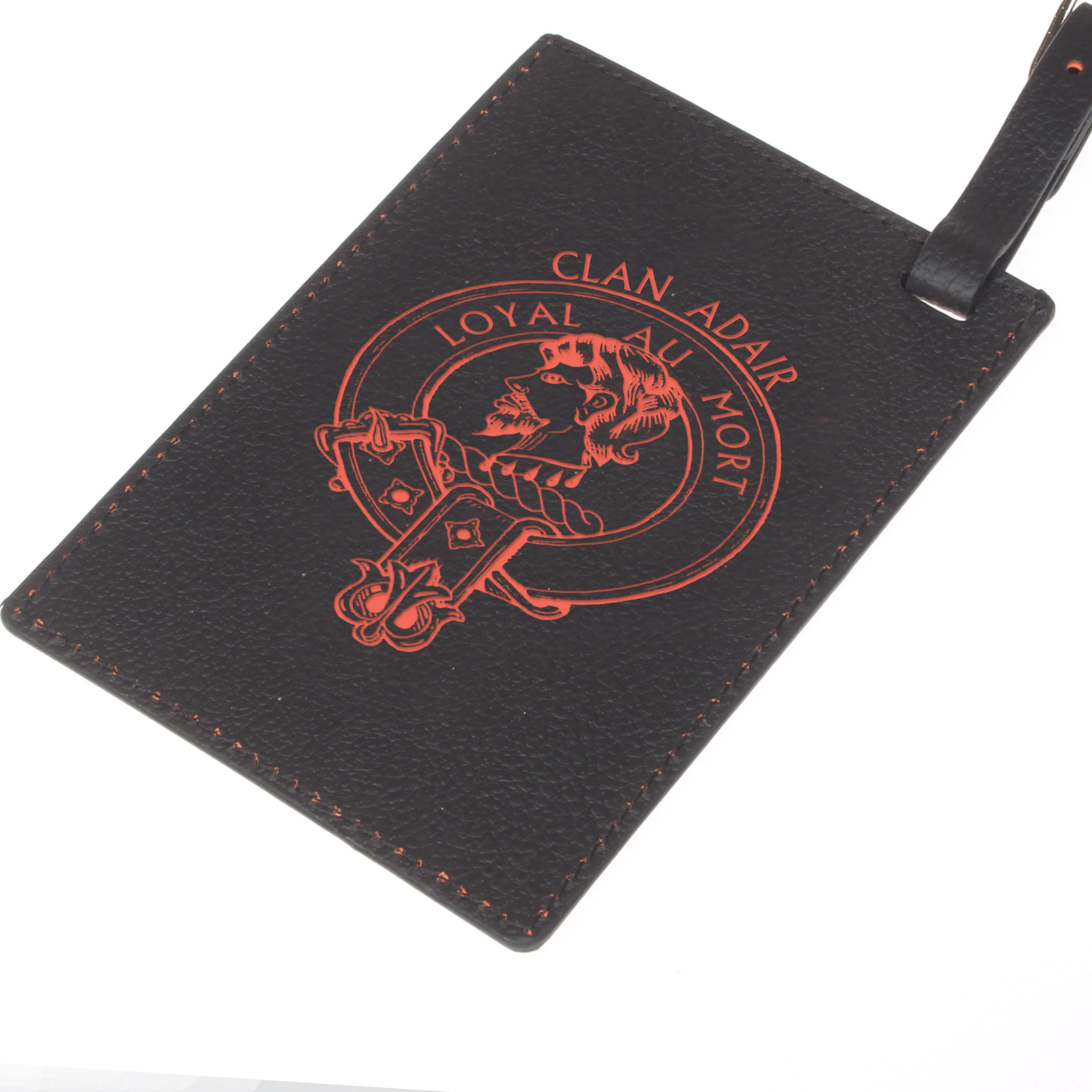 Adair Clan Crest Engraved PU Leather Luggage Tag