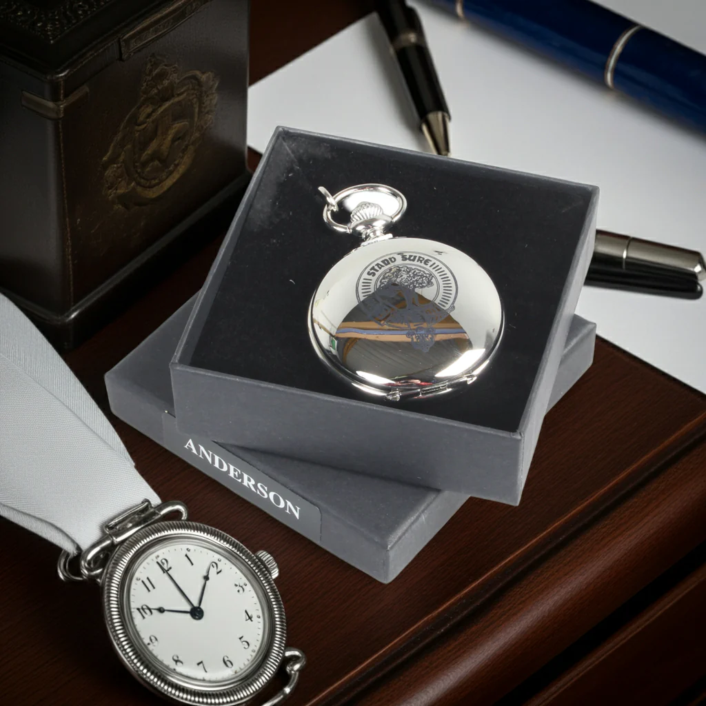 Anderson Clan Crest Engraved Pocket Watch