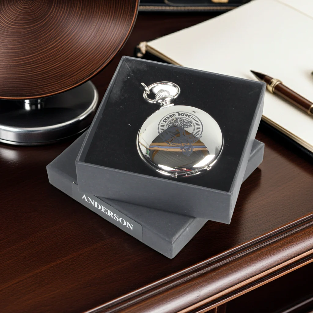 Anderson Clan Crest Engraved Pocket Watch - Image 4