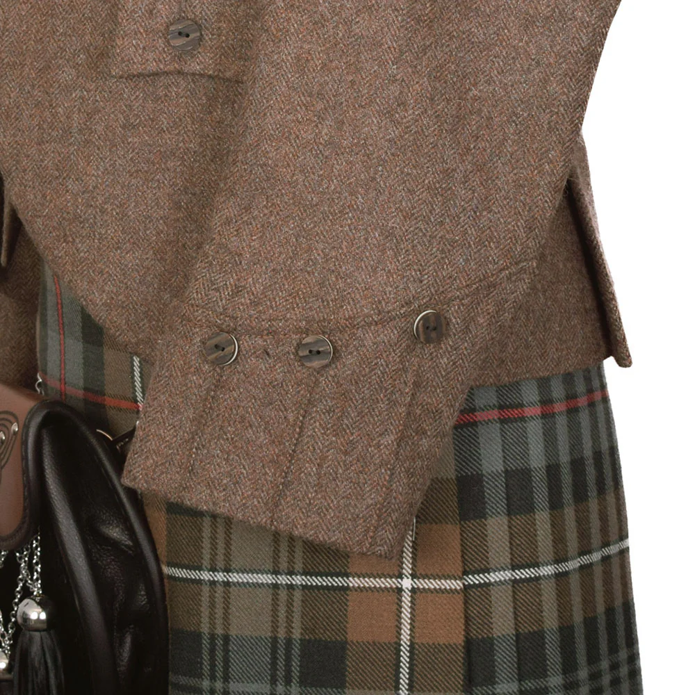 Argyll Kilt Jacket and Waistcoat- Brown Tweed - Image 2