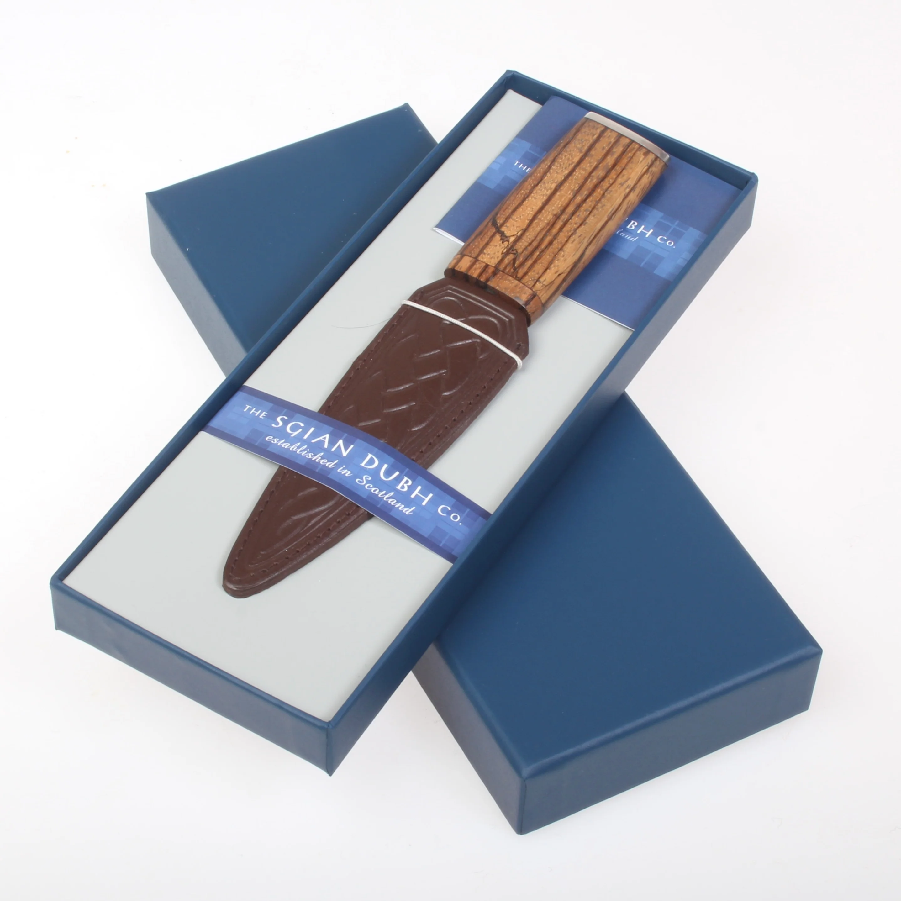 Arisaig - Zebrano Wood Sgian Dubh - Pewter Top - Image 2