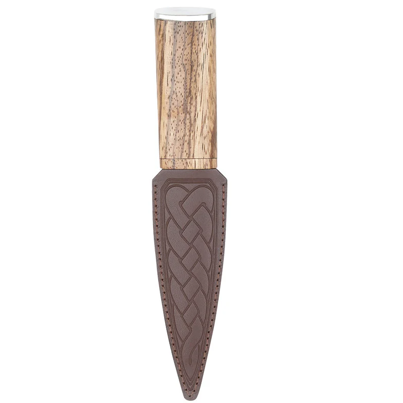 Arisaig - Zebrano Wood Sgian Dubh - Pewter Top - Image 3
