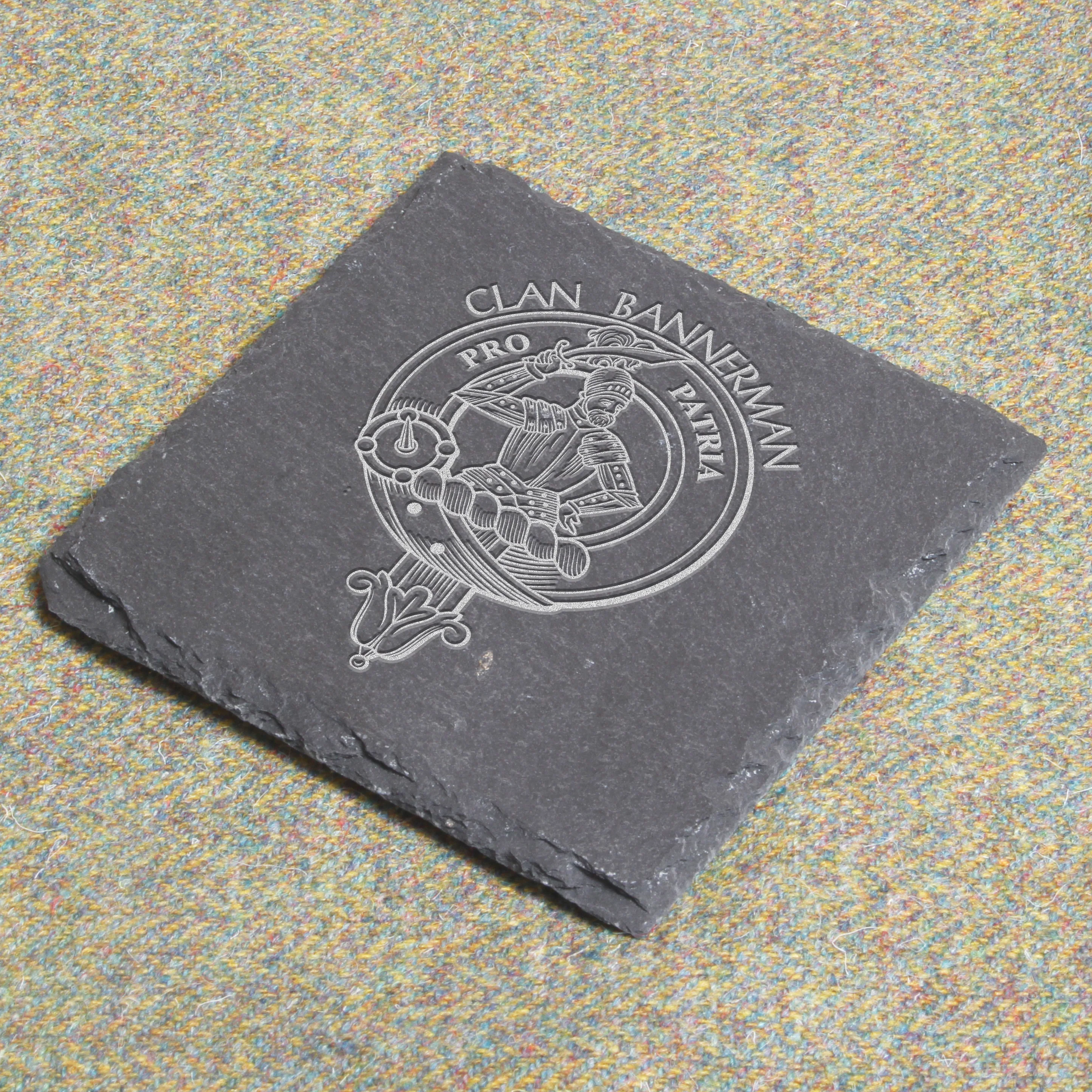 Bannerman Clan Crest Slate Coaster