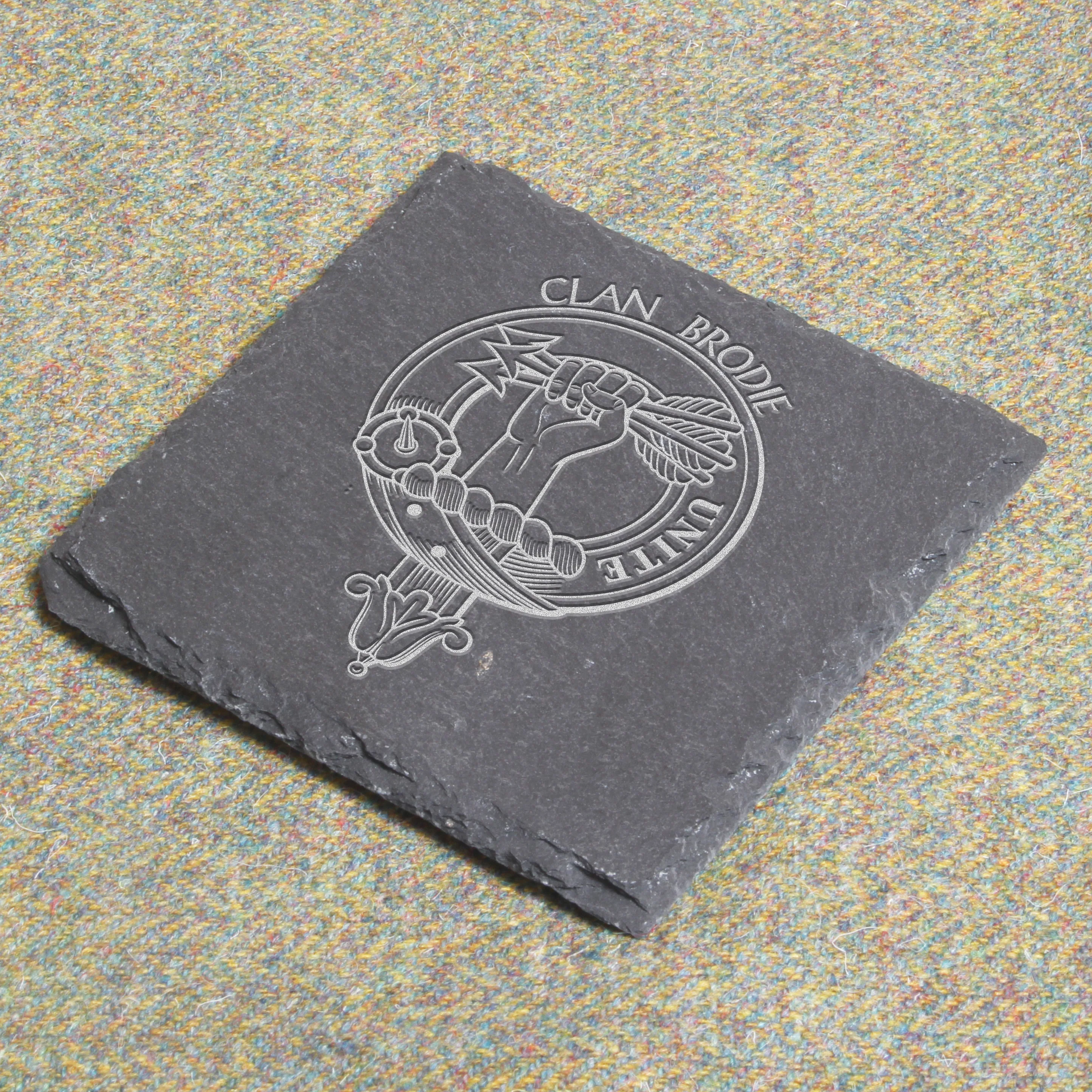 Brodie Clan Crest Slate Coaster