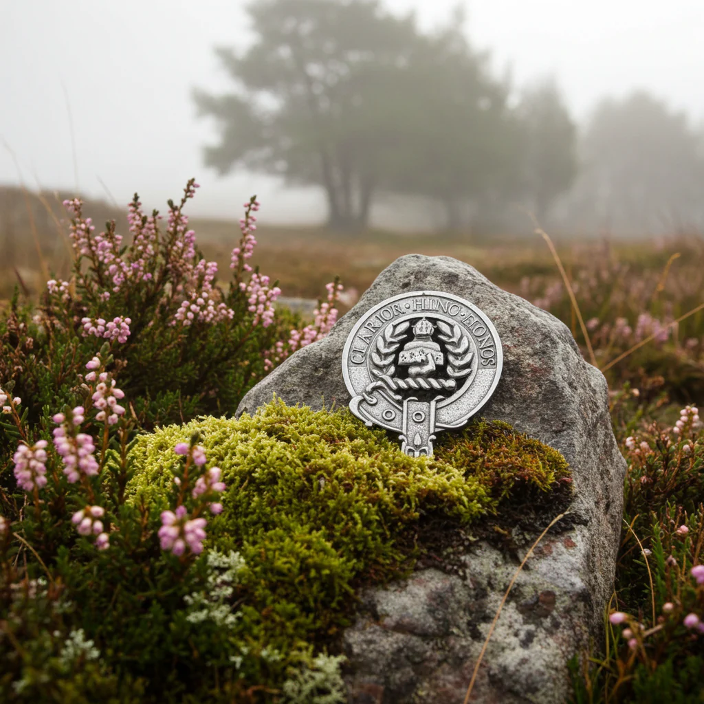 Buchanan Clan Crest Badge in Pewter - Image 2