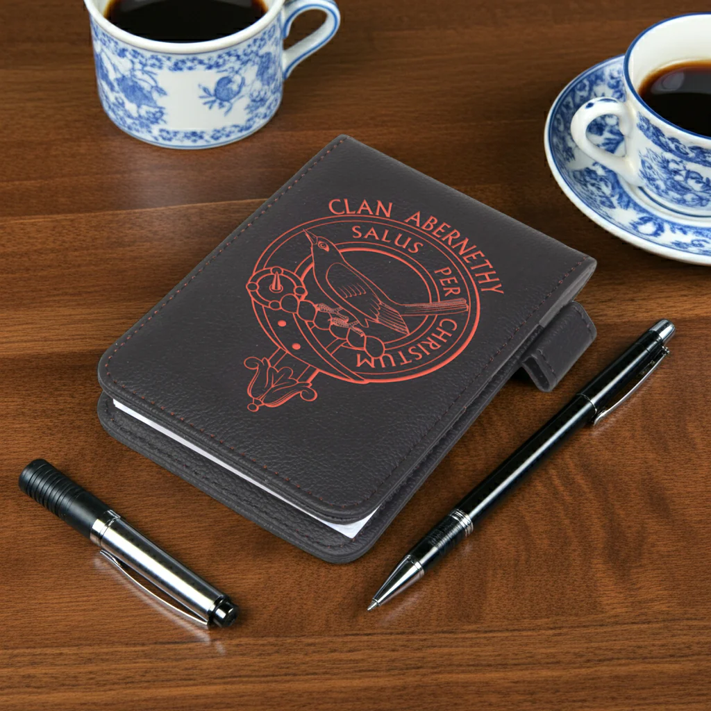 Clan Crest Engraved Leather Small Notebook - Image 4