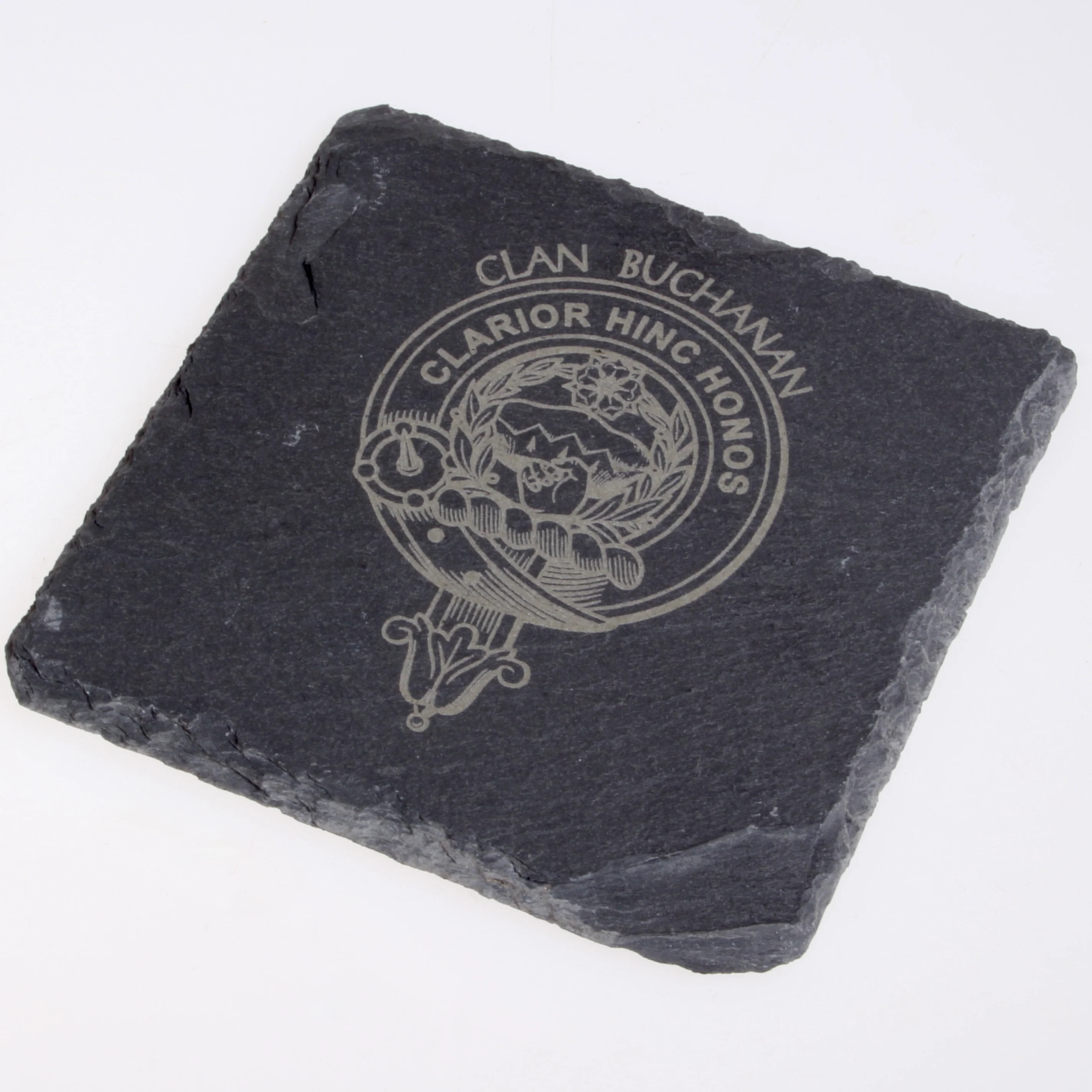 Buchanan Clan Crest Slate Coaster - Image 2