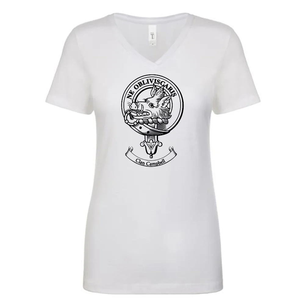 Campbell Clan Crest Ladies Ouline T-Shirt