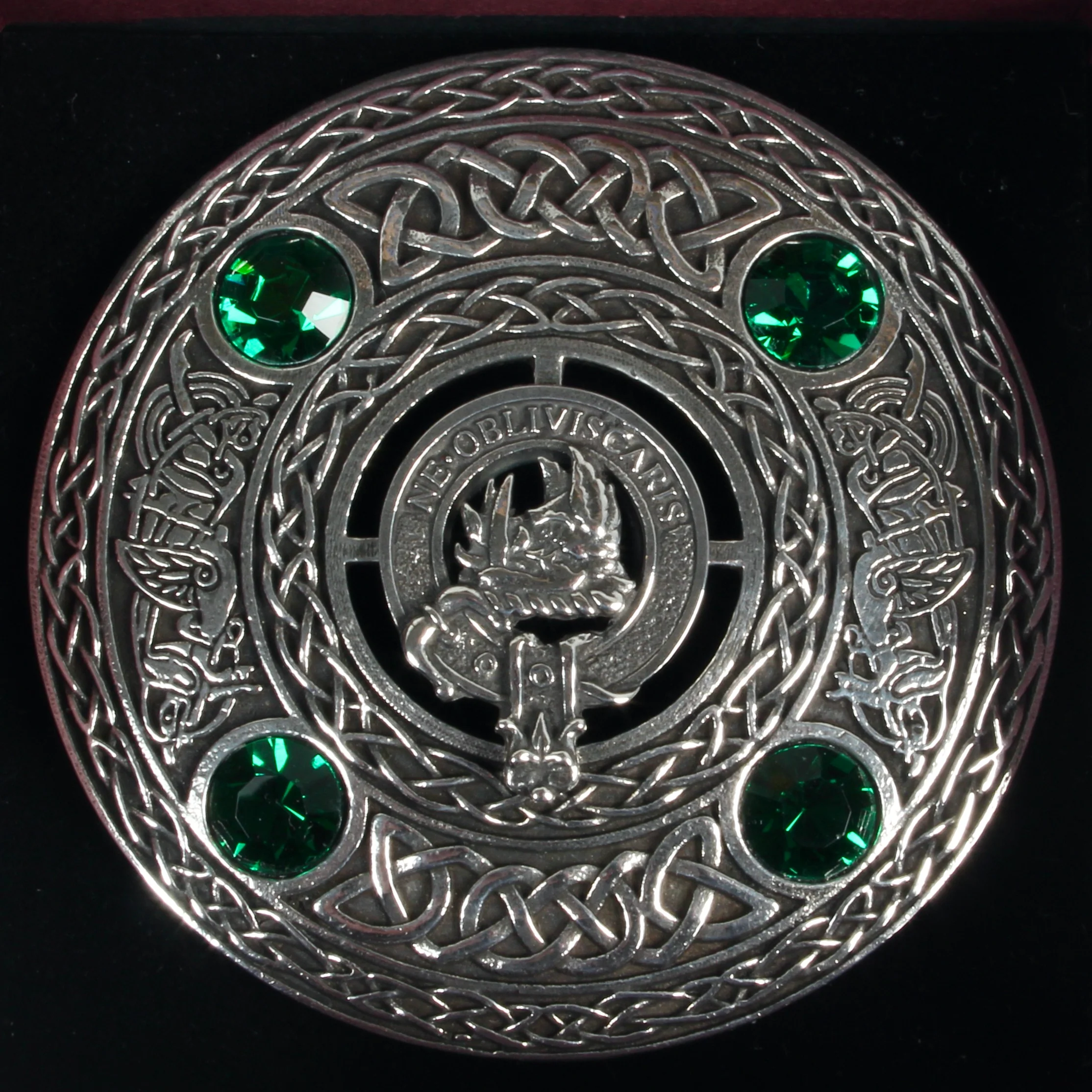 Campbell Clan Crest Pewter Plaid Brooch - Image 2