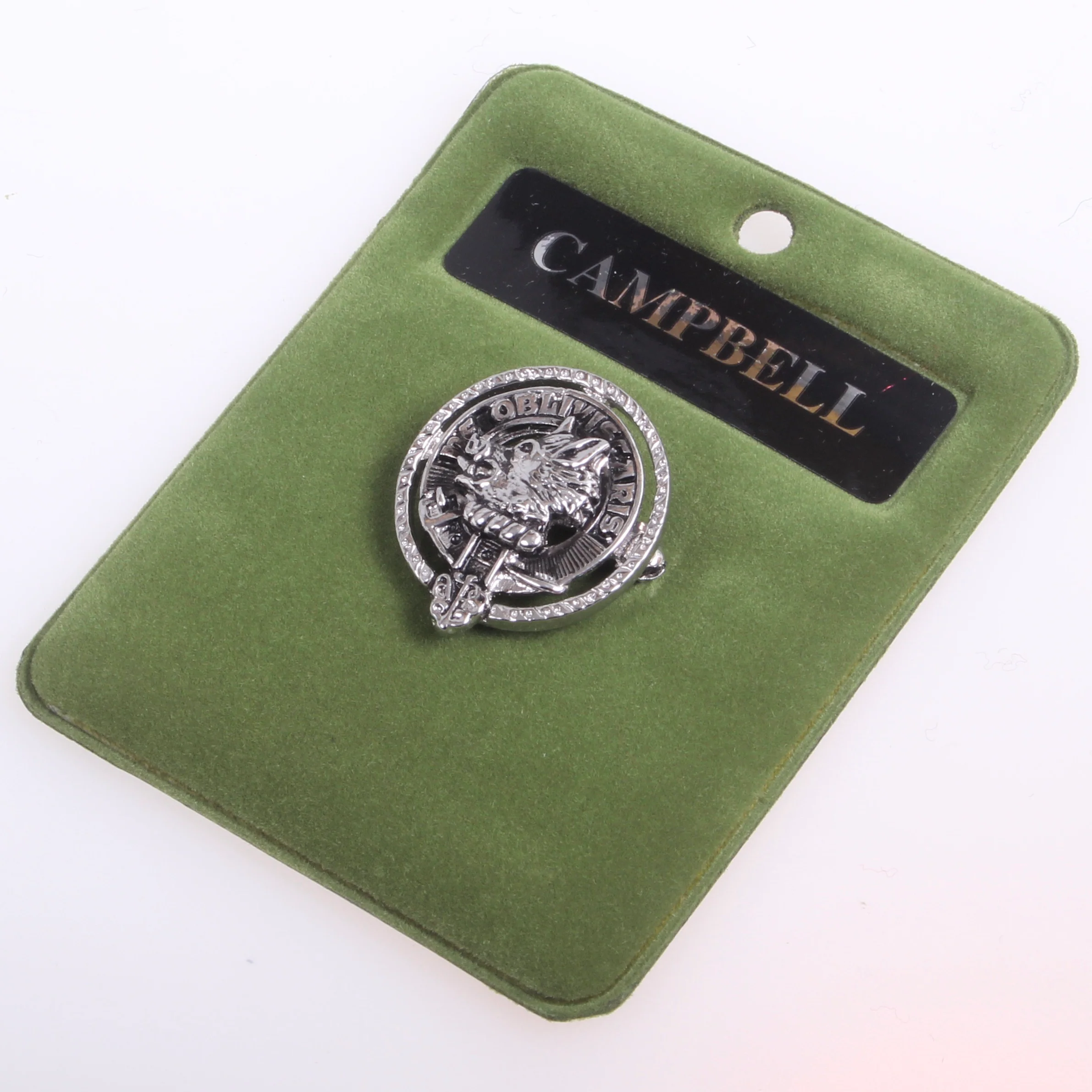 Campbell Clan Crest Small Pewter Pin Badge - Image 3