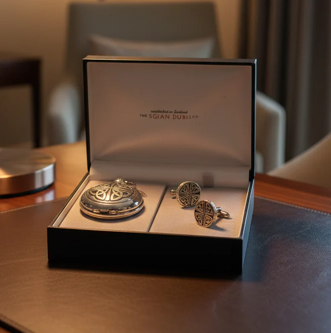 Celtic 2 Piece Mechanical Pocket Watch Gift Set