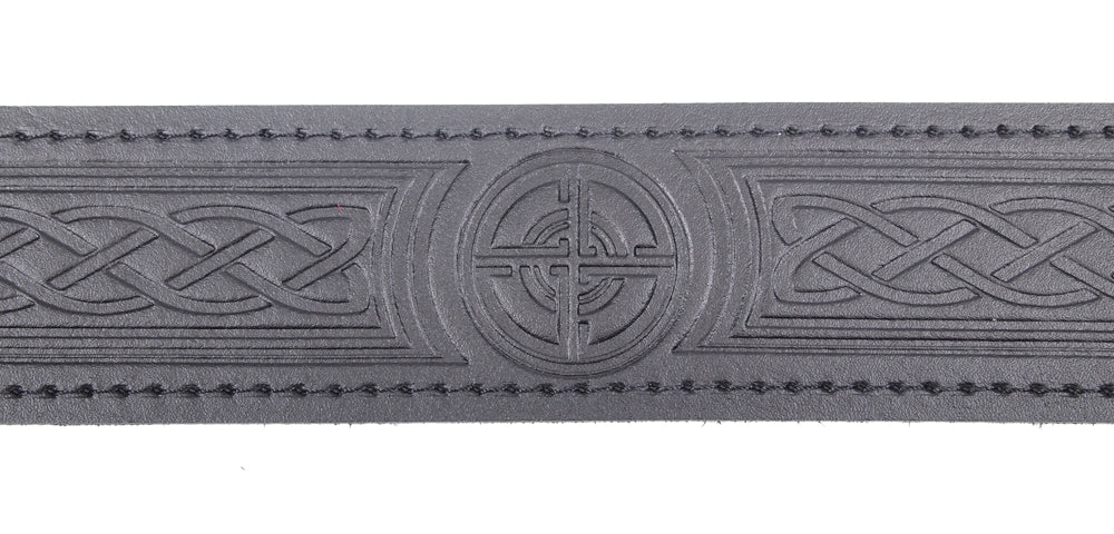 Celtic Embossed Leather Kilt Belt - Image 6