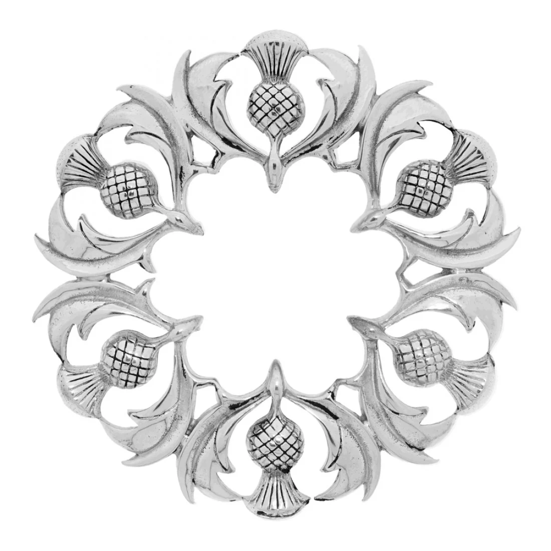 Scottish Thistle Plaid Brooch