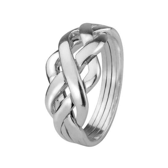 Celtic Knotwork Silver Puzzle Ring - Image 3