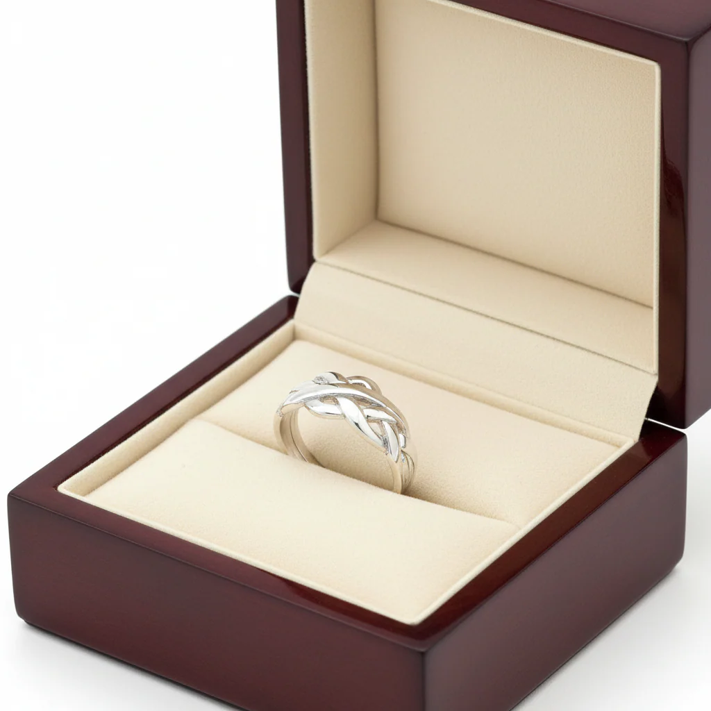 Celtic Knotwork Silver Puzzle Ring - Image 4