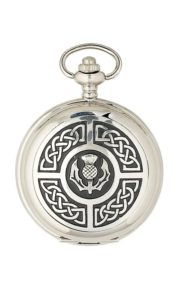 Celtic & Thistle 2 Piece Mechanical Pocket Watch Gift Set - Image 3