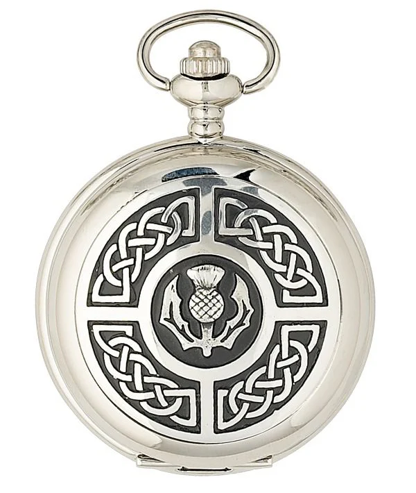 Celtic & Thistle Mechanical Pocket Watch - Image 2