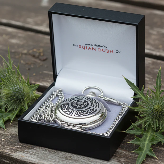 Celtic & Thistle Quartz Pocket Watch