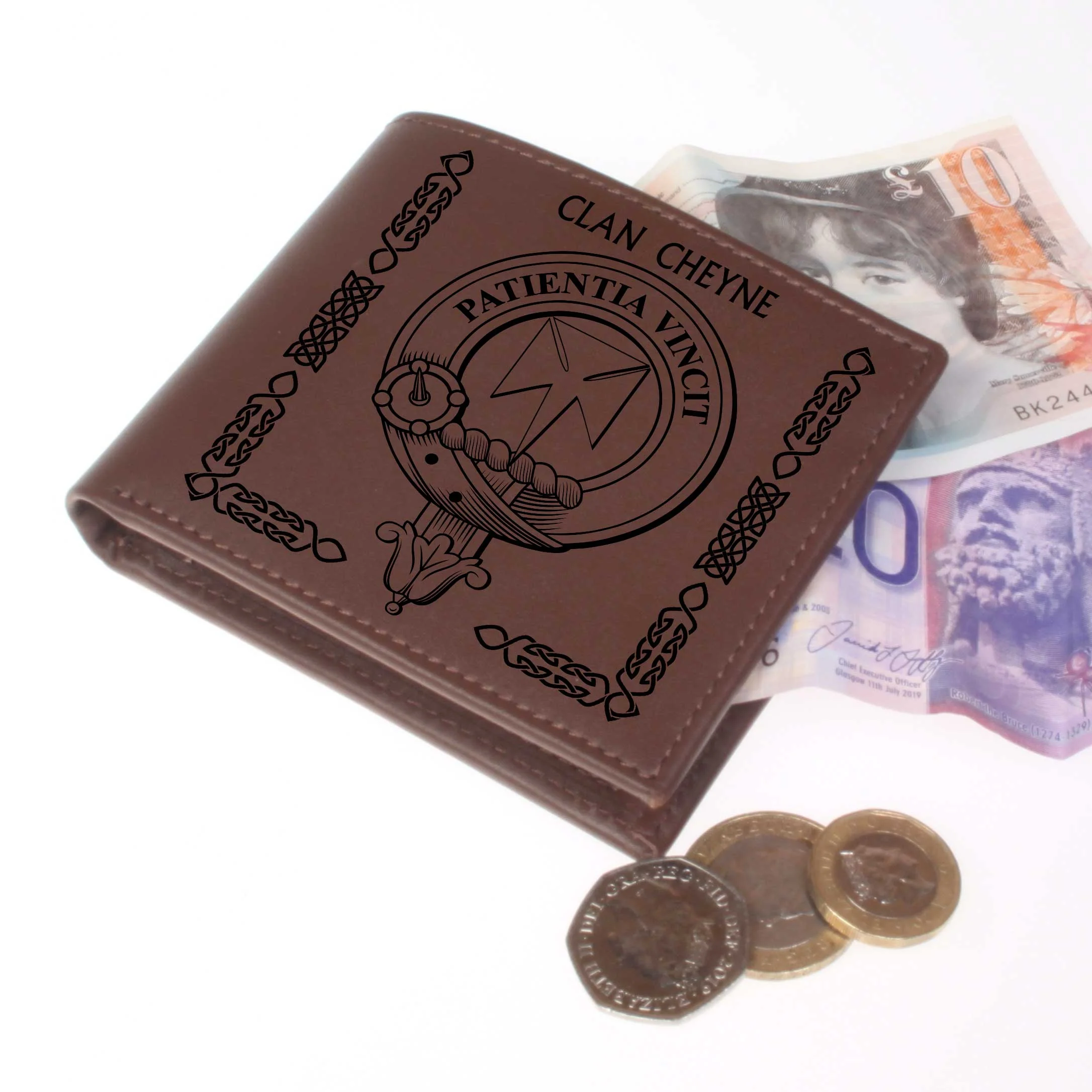 Cheyne Clan Crest Real Leather Wallet