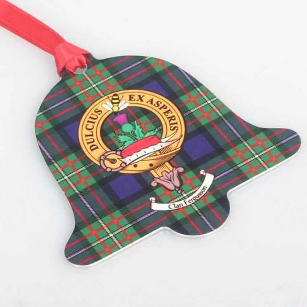 Clan Crest and Tartan Metal Christmas Ornament - 6 Styles Available - Image 2