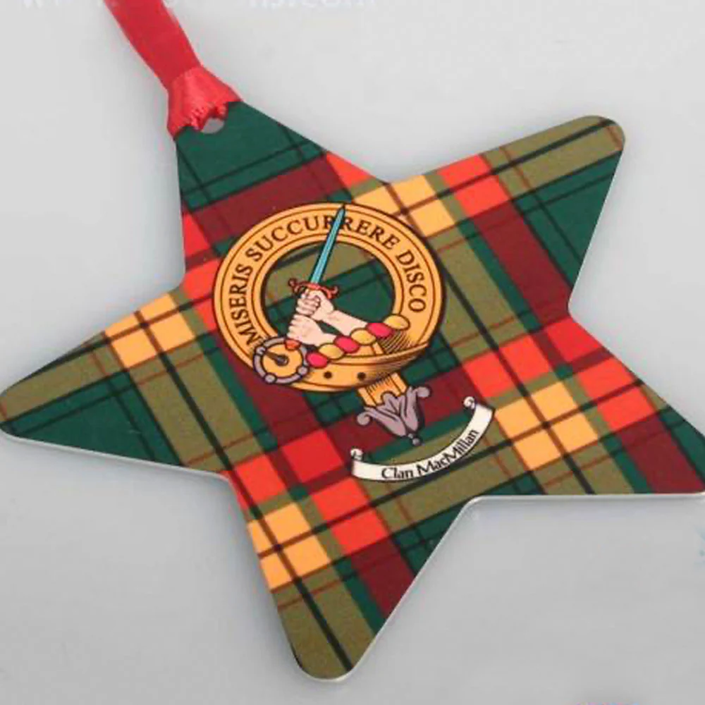 Clan Crest and Tartan Metal Christmas Ornament - 6 Styles Available - Image 4