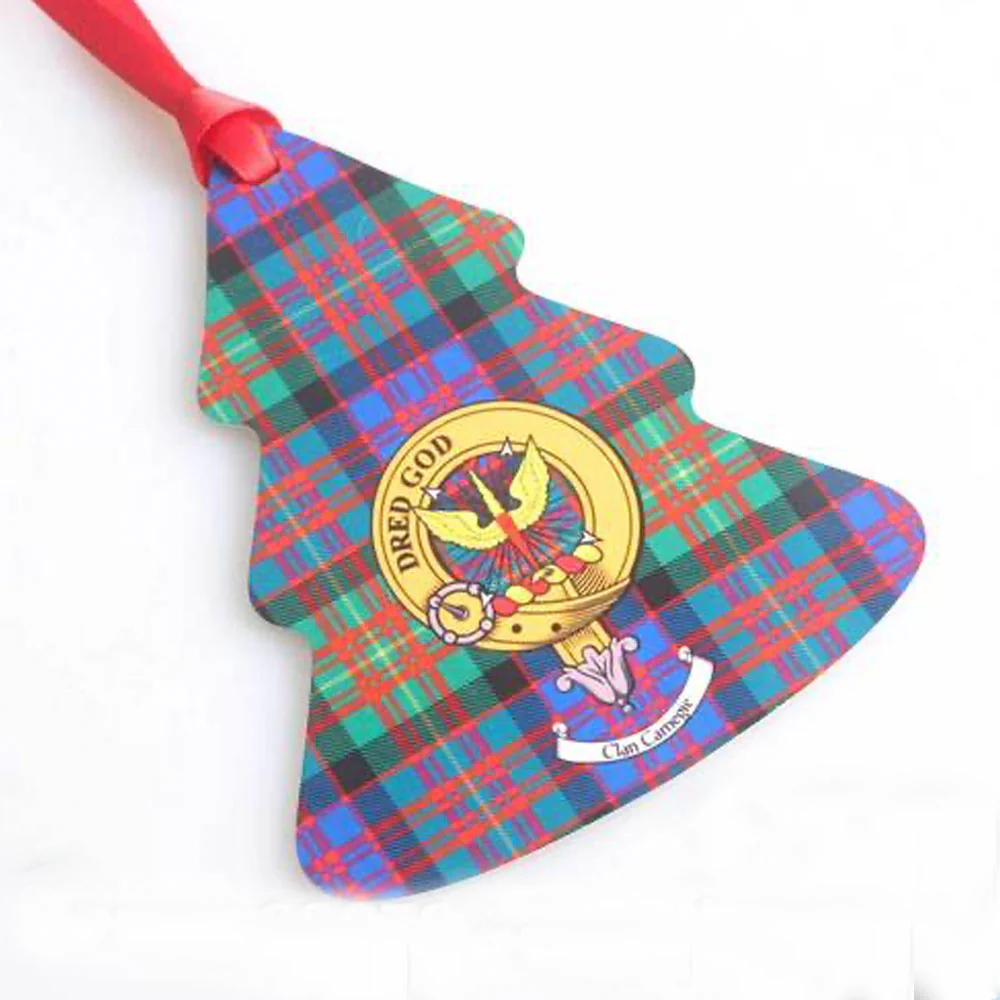 Clan Crest and Tartan Metal Christmas Ornament - 6 Styles Available - Image 5