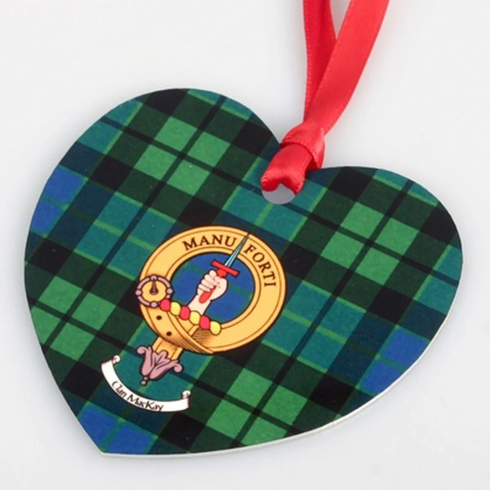 Clan Crest and Tartan Metal Christmas Ornament - 6 Styles Available - Image 6