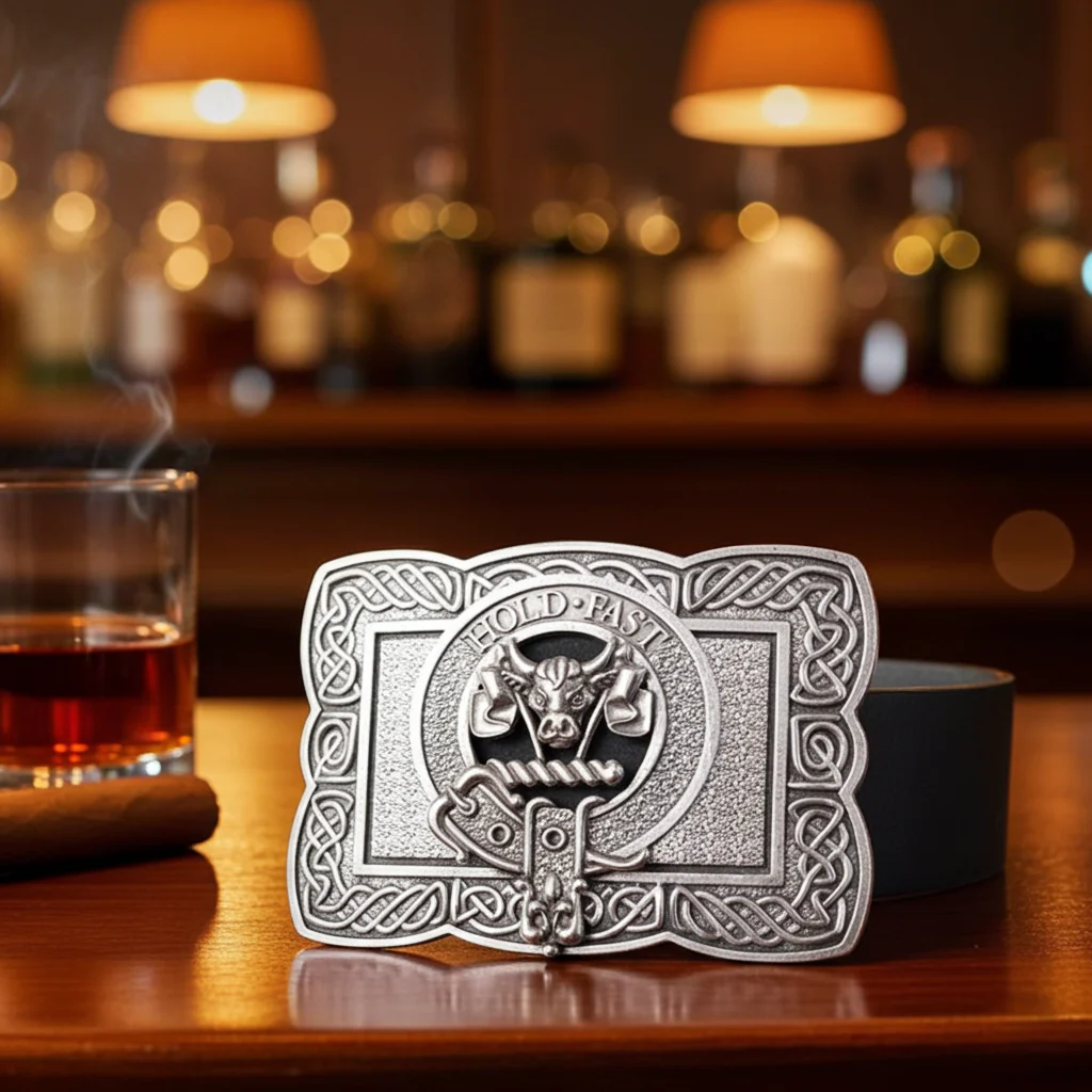 Clan Crest Belt Buckle - Celtic Border - Image 3