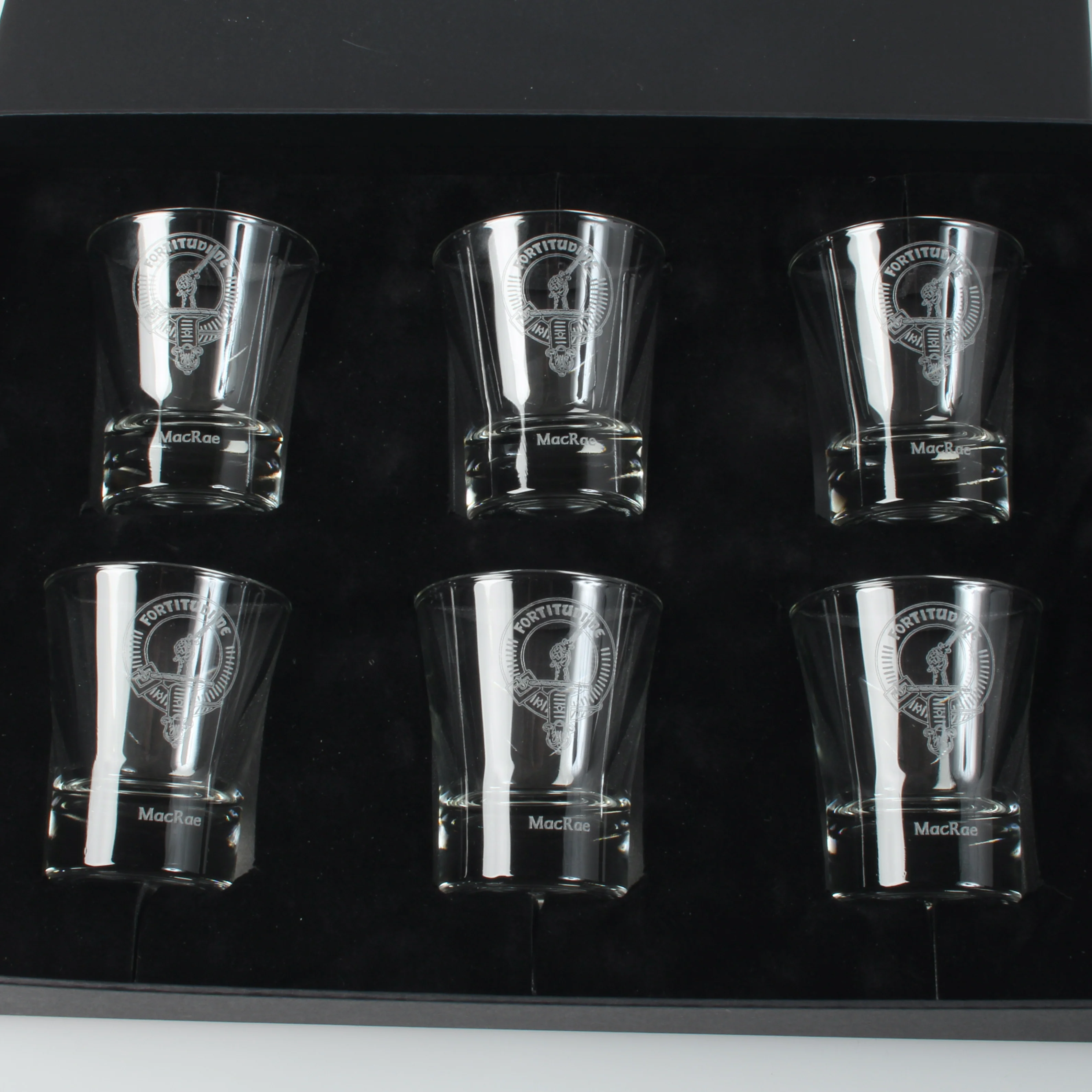 Clan Crest Dram Glass Set of 6 with MacRae Crest - Image 3