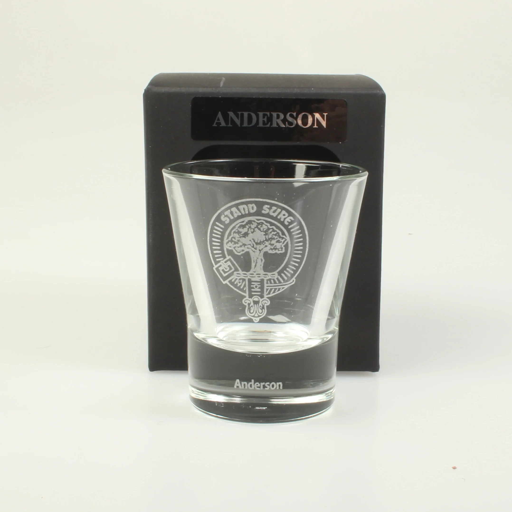 Clan Crest Dram Glass with Anderson Crest - Image 2
