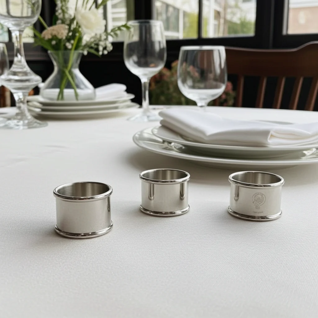 Clan Crest Engraved Napkin Ring Set of 4 - Image 3