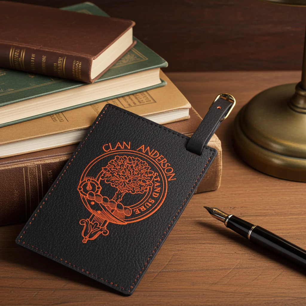 Clan Crest Engraved PU Leather Luggage Tag - Image 4