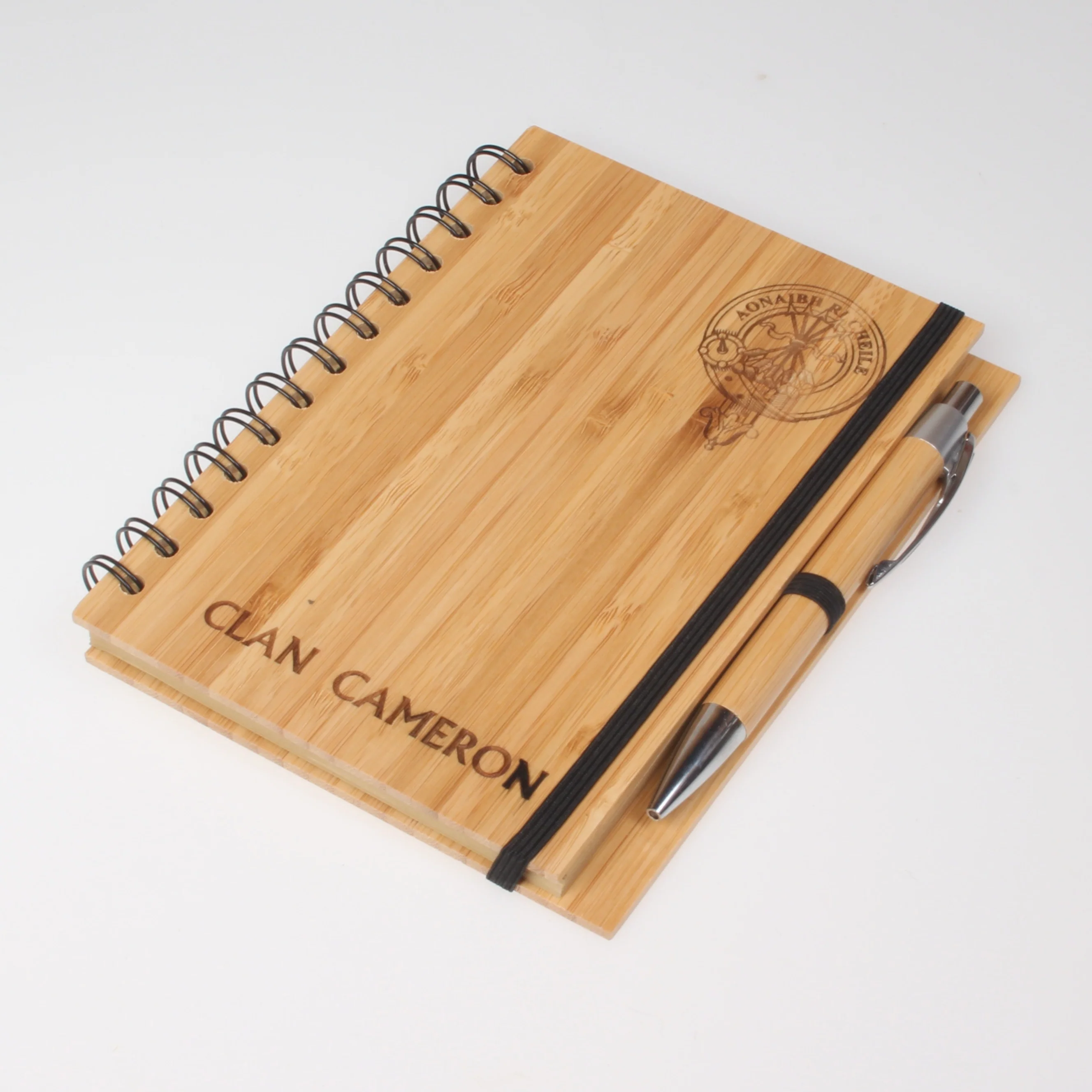 Clan Crest engraved Wooden Bamboo Notepad - Image 3