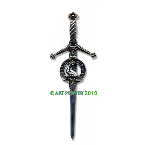 Clan Crest Pewter Kilt Pin with Armstrong Crest - Image 2