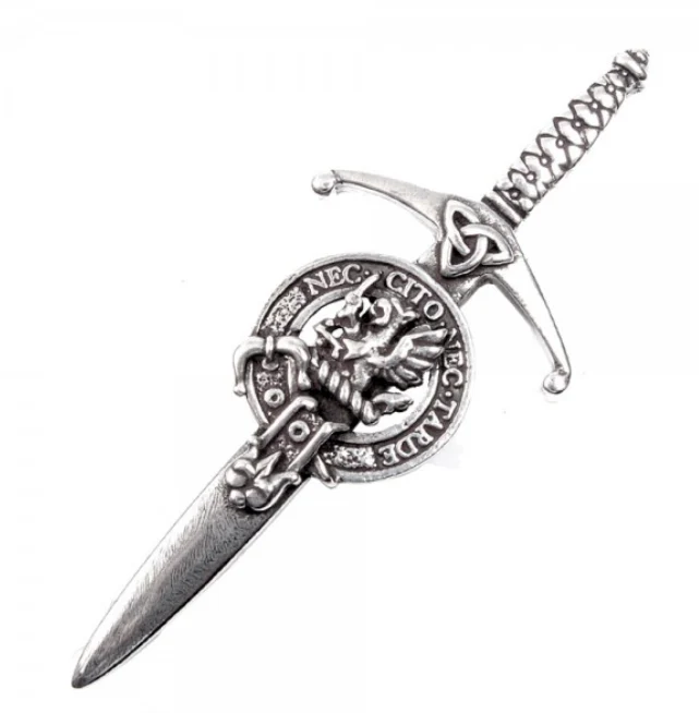 Clan Crest Pewter Kilt Pin with Bannatyne Crest