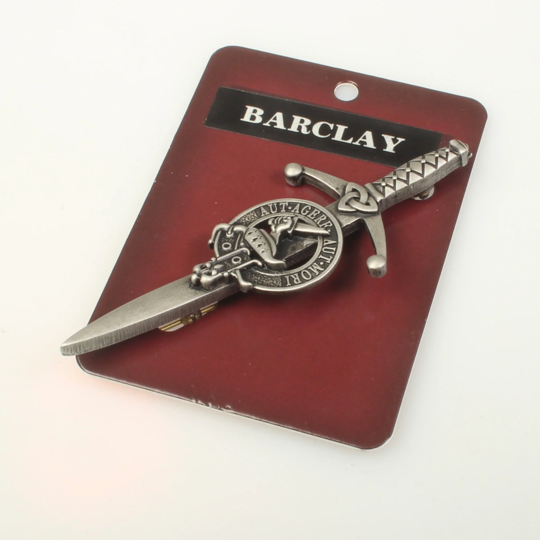 Clan Crest Pewter Kilt Pin with Barclay Crest - Image 2