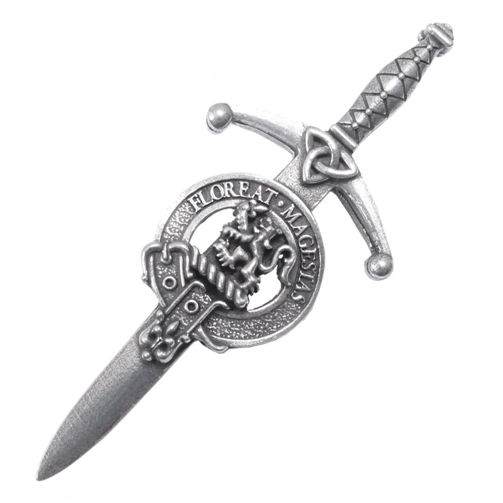 Clan Crest Pewter Kilt Pin with Broun (Brown) Crest