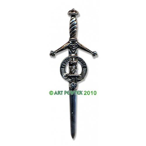 Clan Crest Pewter Kilt Pin with Chisholm Crest