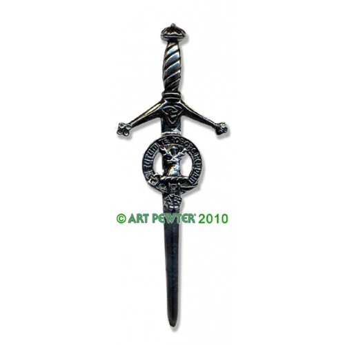 Clan Crest Pewter Kilt Pin with Crawford Crest