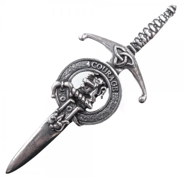 Clan Crest Pewter Kilt Pin with Cumming Crest