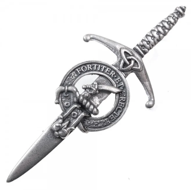 Clan Crest Pewter Kilt Pin with Elliot Crest