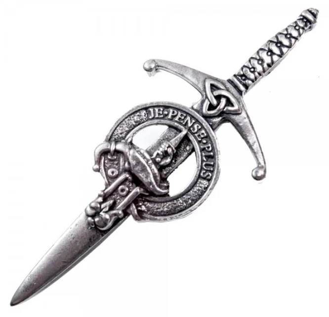 Clan Crest Pewter Kilt Pin with Erskine Crest