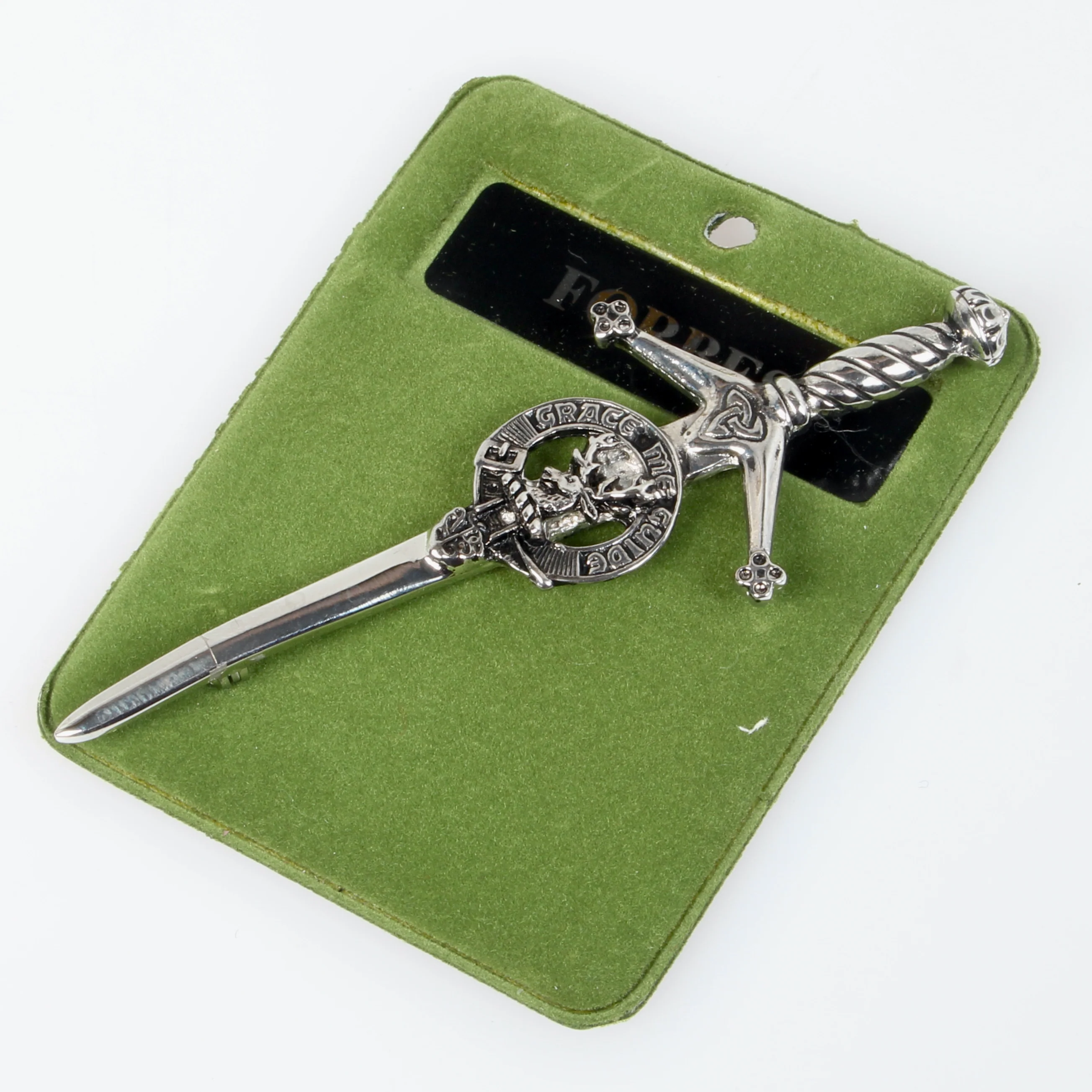 Clan Crest Pewter Kilt Pin with Forbes Crest
