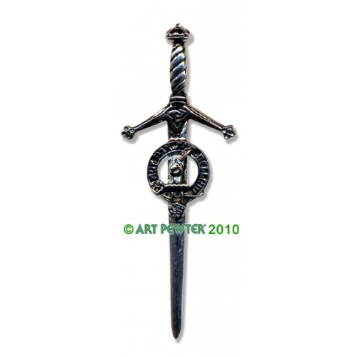 Clan Crest Pewter Kilt Pin with Gunn Crest - Image 2