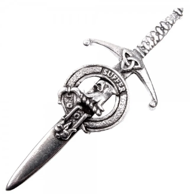 Clan Crest Pewter Kilt Pin with Haldane Crest