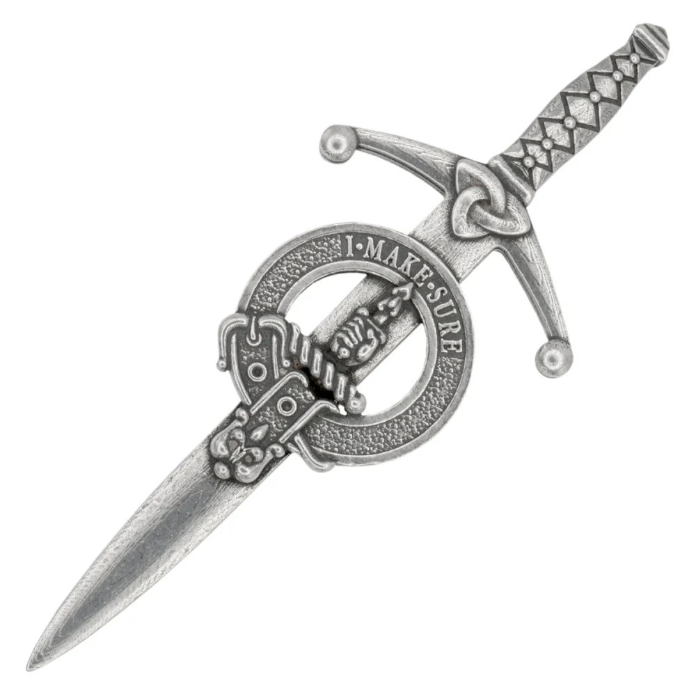Clan Crest Pewter Kilt Pin with Kirkpatrick Crest